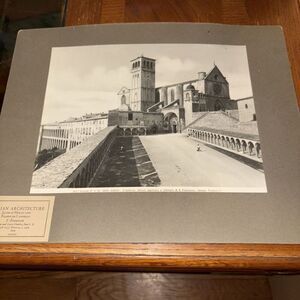 Vintage Assisi San Francesco Cathedral Mounted Italian Architecture Photo